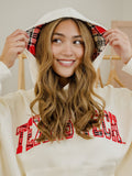 Texas Tech Varsity Plaid Off White Hoodie