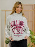 Mississippi State Bulldogs Campus Classic Gray Roll Neck Sweatshirt