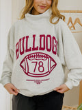 Mississippi State Bulldogs Campus Classic Gray Roll Neck Sweatshirt