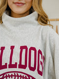 Mississippi State Bulldogs Campus Classic Gray Roll Neck Sweatshirt