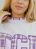 TCU Horned Frogs Varsity Plaid Mock Neck Sweatshirt