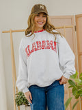 Alabama Crimson Tide Varsity Plaid Mock Neck Sweatshirt