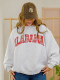 Alabama Crimson Tide Varsity Plaid Mock Neck Sweatshirt
