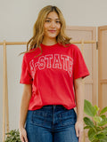 ASU Red Wolves Polka Dot Puff Ink Red CC Tee