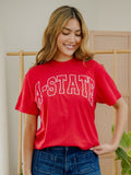 ASU Red Wolves Polka Dot Puff Ink Red CC Tee