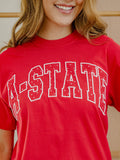 ASU Red Wolves Polka Dot Puff Ink Red CC Tee