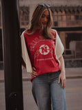 Nebraska Huskers Heritage Plaid Baseball Crimson CC Tee