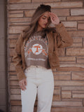 Tennessee Vols Heritage Plaid Baseball Brown Tank