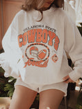OSU Cowboys Gridiron Weekend Edit Ash Gray Mock Neck Sweatshirt