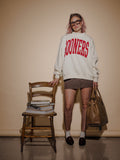 OU Sooners Tall Boy Ivory Weekend Mock Neck Sweatshirt