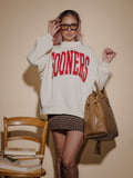 OU Sooners Tall Boy Ivory Weekend Mock Neck Sweatshirt