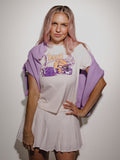 LSU Tigers Football Pennant Vintage White Ellie Perfect Tee