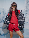 LivyLu Red Signature Waffle Top