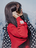 LivyLu Red Signature Waffle Top
