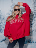 Merry Stripe Weekend Edit Red Mock Neck Sweatshirt