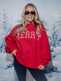 Merry Stripe Weekend Edit Red Mock Neck Sweatshirt