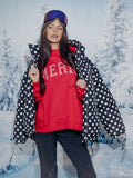 Merry Stripe Weekend Edit Red Mock Neck Sweatshirt