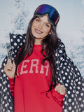 Merry Stripe Weekend Edit Red Mock Neck Sweatshirt