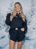 LivyLu Black Signature Waffle Top