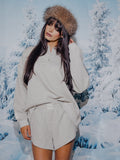 LivyLu Heather Gray Signature Waffle Top