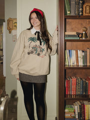 The Beach Boys Merry Christmas Baby Sand Thrifted Sweatshirt