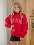 Children's Arkansas Razorbacks Polka Dot Puff Ink Red Mock Neck Sweatshirt