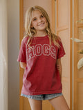 Children's Arkansas Razorbacks Polka Dot Puff Ink Cardinal CC Tee