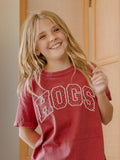 Children's Arkansas Razorbacks Polka Dot Puff Ink Cardinal CC Tee