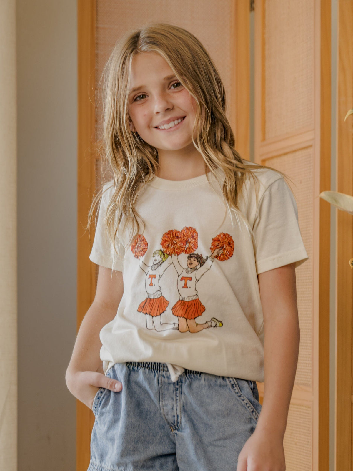 Children's Tennessee Vols Cheer Off White Tee