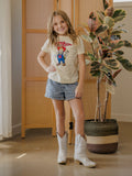 Children's Nebraska Huskers Mascot Flag Cream Tee