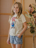 Children's Nebraska Huskers Mascot Flag Cream Tee