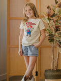 Children's Nebraska Huskers Mascot Flag Cream Tee