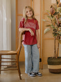 Children's OU Sooners Polka Dot Puff Ink Crimson CC Tee