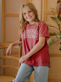 Children's OU Sooners Polka Dot Puff Ink Crimson CC Tee