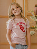 Children's OU Sooners Sporty Charm Pink Tee