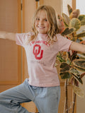 Children's OU Sooners Sporty Charm Pink Tee
