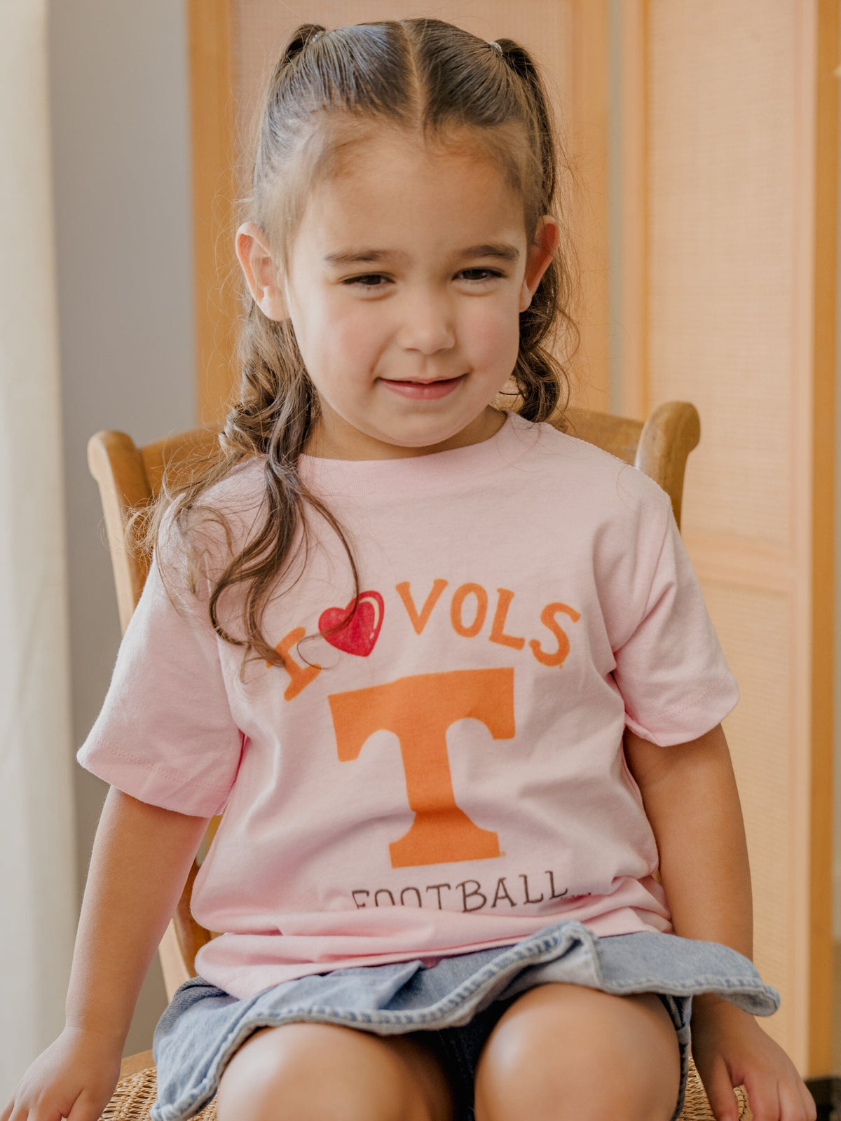 Children's Tennessee Vols Sporty Charm Pink Tee
