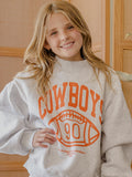 Children's OSU Cowboys Campus Classic Gray Mock Neck Sweatshirt