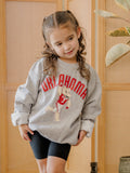 Children's OU Cartoon Mascot Gray Sweatshirt