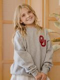 Children's OU Chenille Patch Gray Sweatshirt