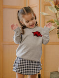 Children's Arkansas Razorbacks Chenille Patch Gray Sweatshirt