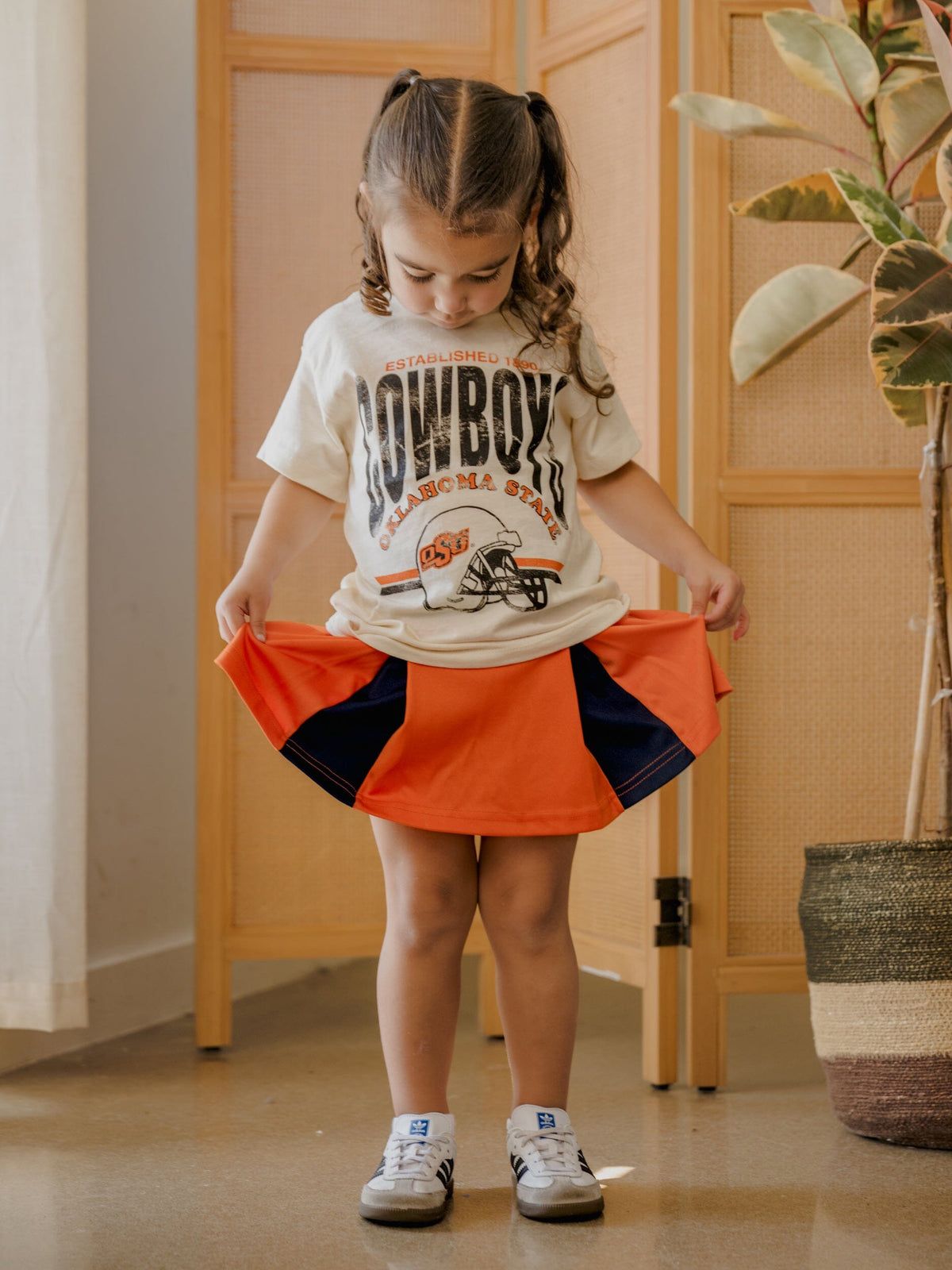 Children's OSU Cowboys Established Date Helmet Ivory Tee