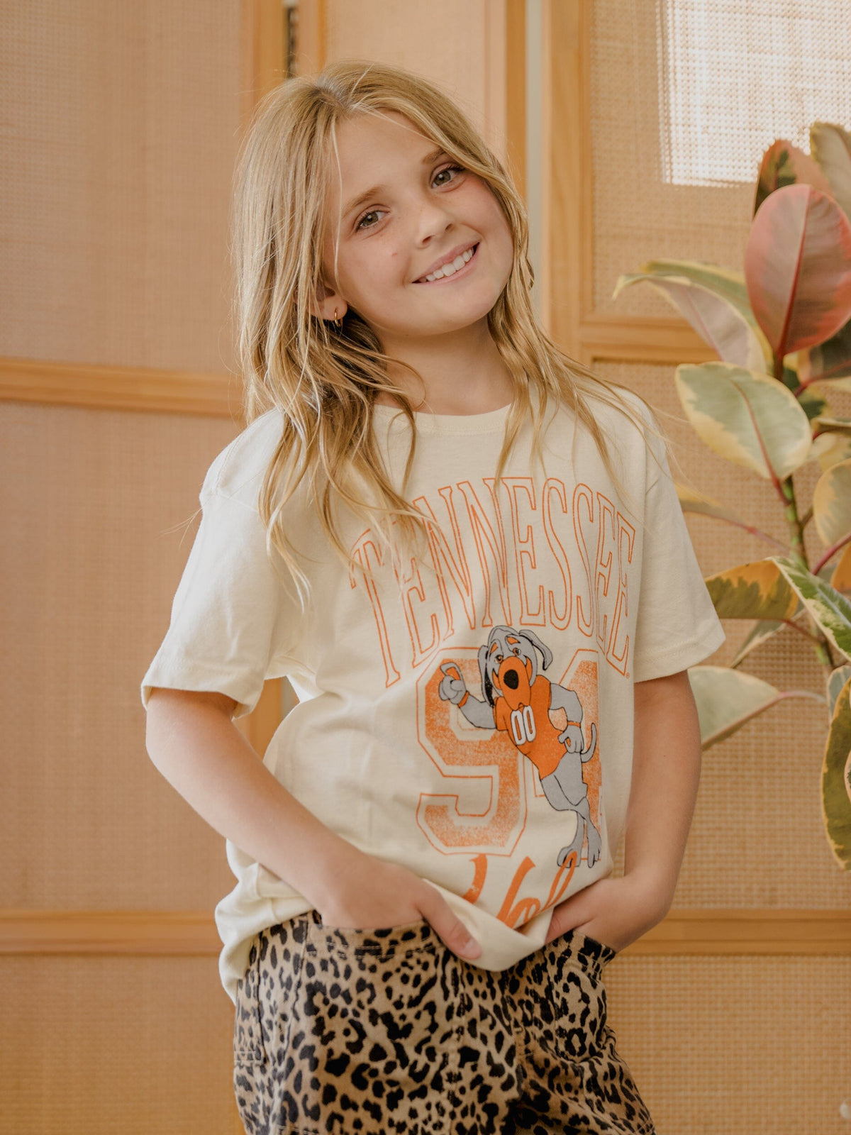 Children's Tennessee Vols Club Mascot Cream Tee