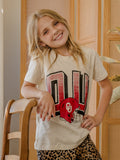 Children's OU Sooners Helmet Fade Ivory Tee