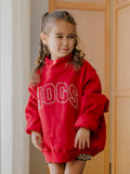 Children's Arkansas Razorbacks Polka Dot Puff Ink Red Mock Neck Sweatshirt