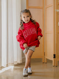 Children's Arkansas Razorbacks Polka Dot Puff Ink Red Mock Neck Sweatshirt