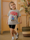 Children's Nebraska Huskers Cartoon Mascot Gray Tee