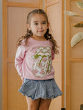 Children's Rolling Stones Floral Lick Pink Sweatshirt