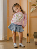 Children's Rolling Stones Floral Lick Pink Sweatshirt