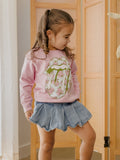 Children's Rolling Stones Floral Lick Pink Sweatshirt